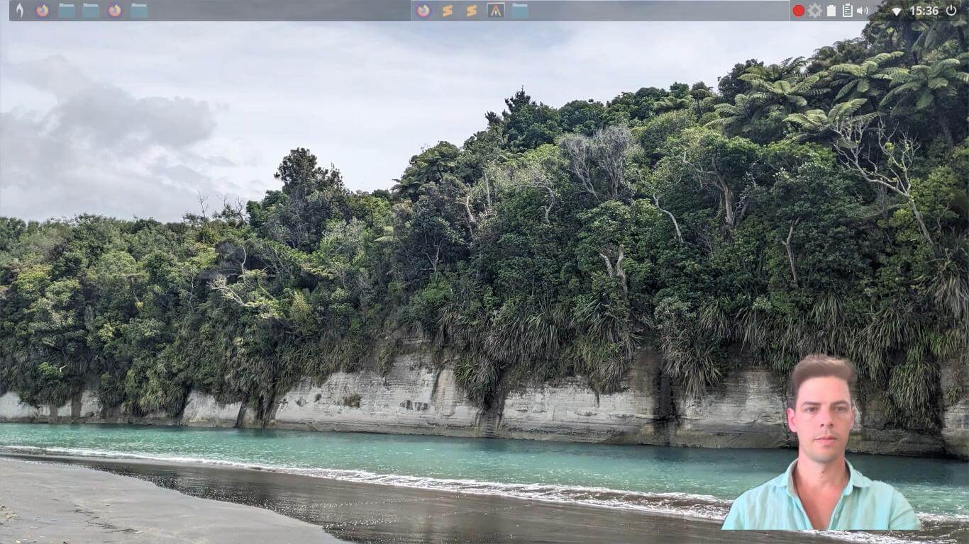 Webcam with background removed